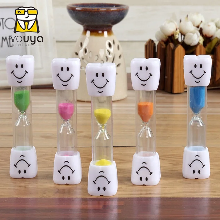 Пластиковые песочные часы с таймером для детской зубной щетки, 3 минуты