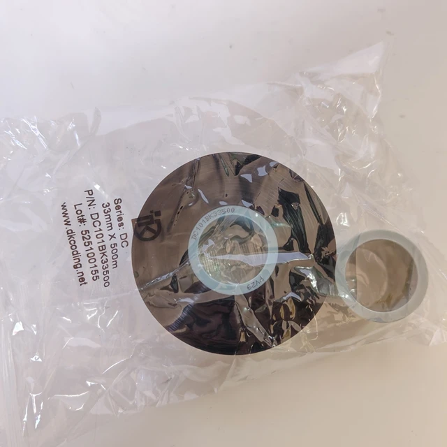 DC101BK 33mm*500m Dikai D03S D05S D03S+ Thermal Transfer Coding Machine Ribbon TTO Thermal Transfer Printer Ribbon TTO Ribbon 2