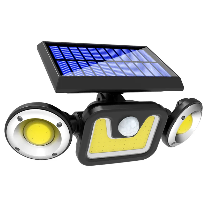 3 Head Cob Solar Motion Sensor Light 83 Cob/Led Solar Light Outdoor Solar Lamp Waterproof IP65 Solar Powered Wall Light details