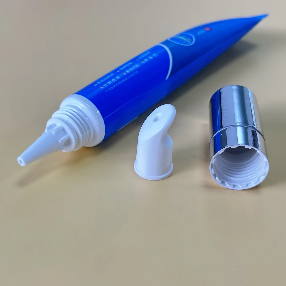 Custom Eye Cream Tube White Soft Squeeze Lip Gloss Tube D19mm/1025ml Massage Eyecream Packaging