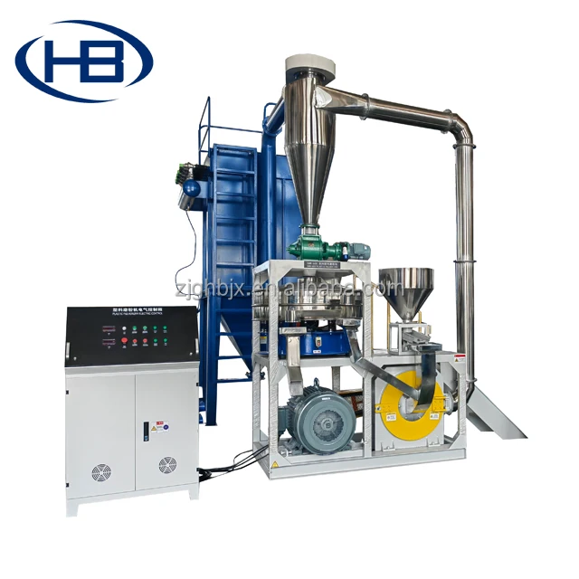 Small Workshop Plastic Waste Management Compact Turbo Type Plastic Pulverizer Plastic Grinder Machine