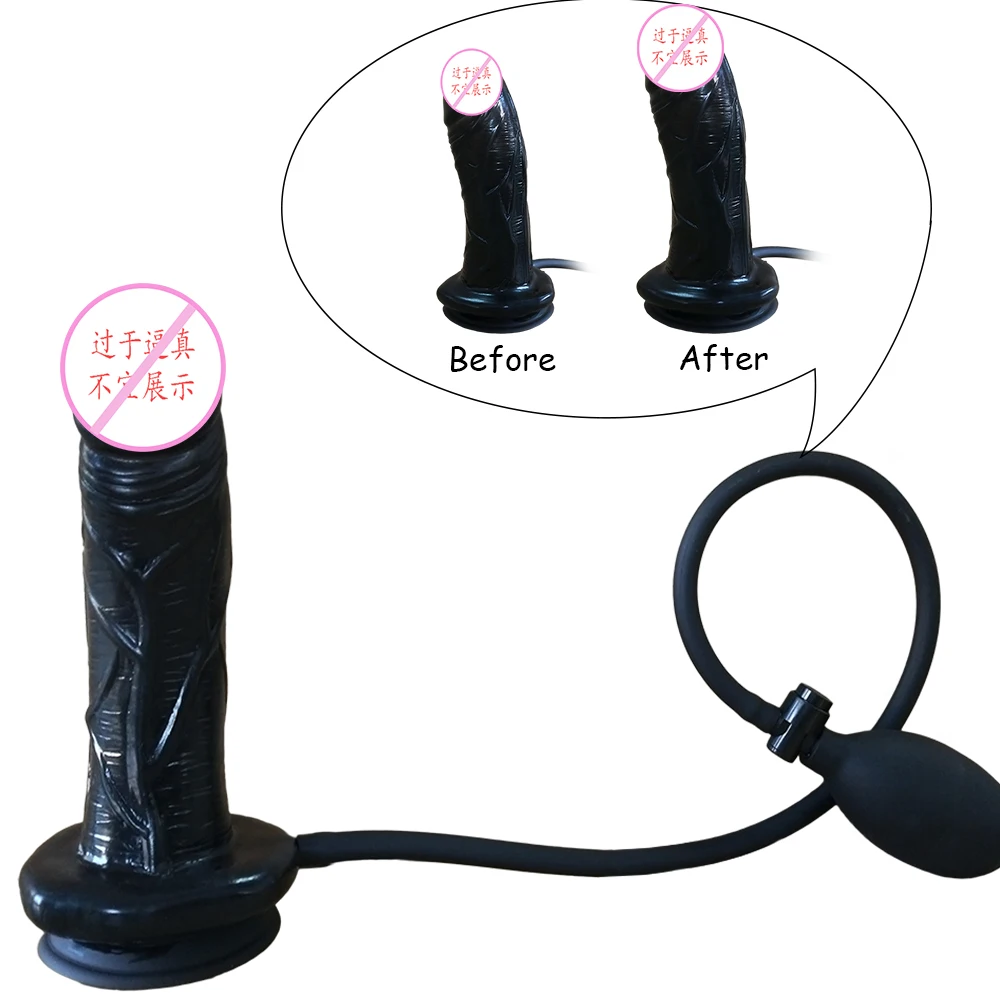 Extreme Mega Inflatable Ass Blaster - TPE Dildo for Sex Use, Real Touch  Feeling, 17.5cm Size
