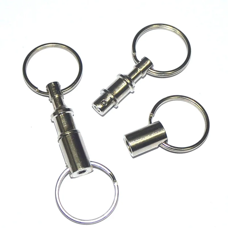 Quick Release Keyring Dual Detachable Snap Lock Holder Outdoor Key Chain 5pcs 