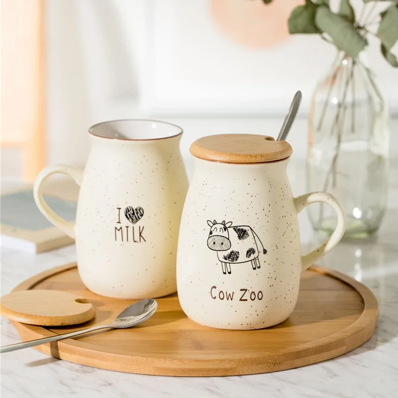 Wholesale Cute Factory coffee milk tea tumbler sublimation custom logo  summer fruit creative ceramic coffee mugs with lid From m.
