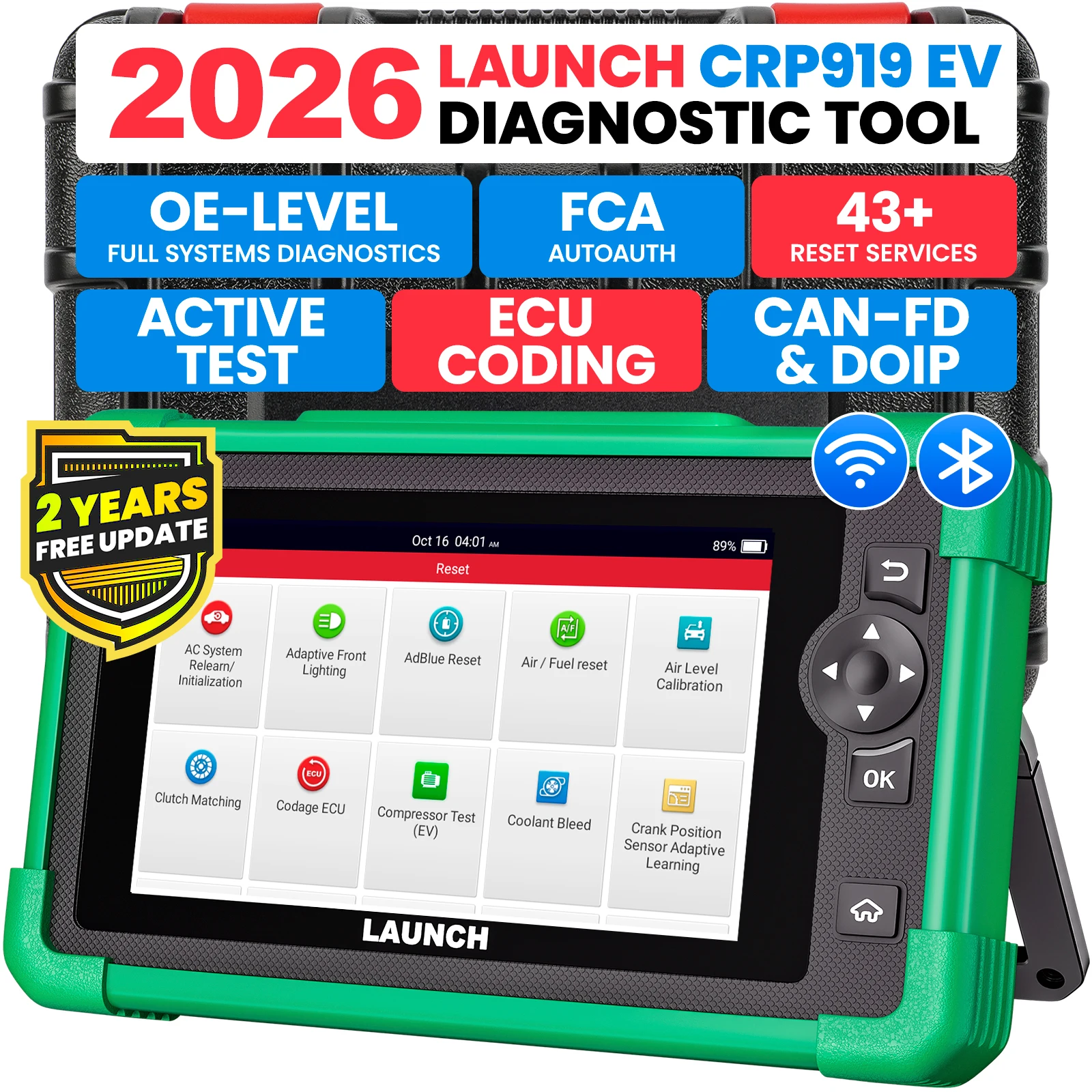 LAUNCH CRP919 EV Automotive Scanner for New Energy Cars With CANFD