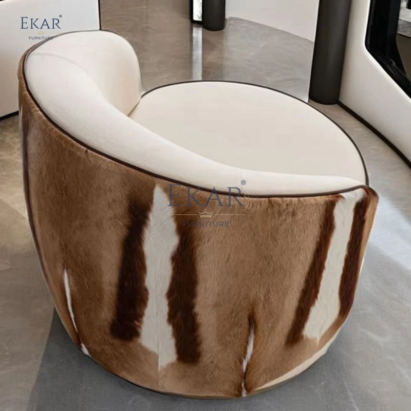 product modern sleek leather lounge chair with wooden rocking feature luxury leisure home furniture dining contemporary living spaces-61