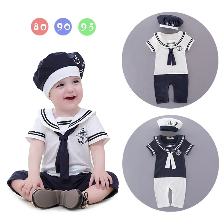 Newborn Baby Boys Girls Romper Bodysuit Jumpsuit Clothes Outfits Hat 2Pcs Sets