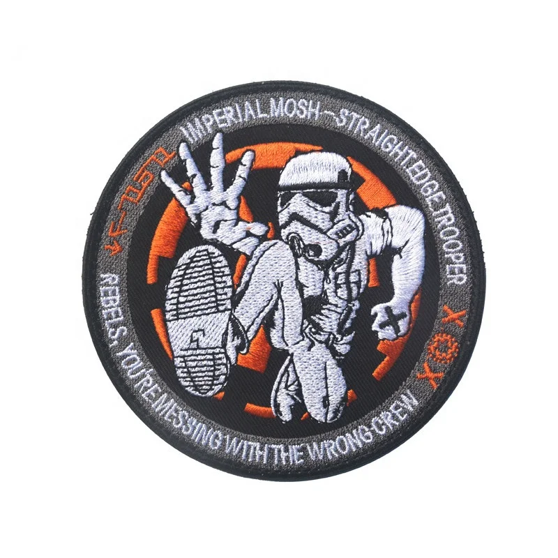 Star Battle Imperial Stormtrooper Embroidered Armband Applique Badges for Backpack