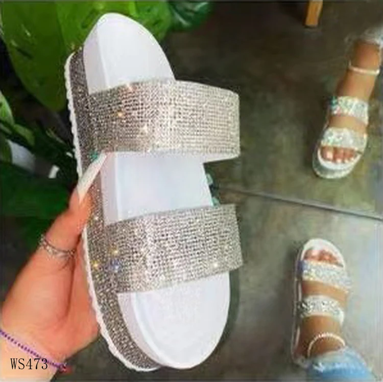 diamond slide sandals