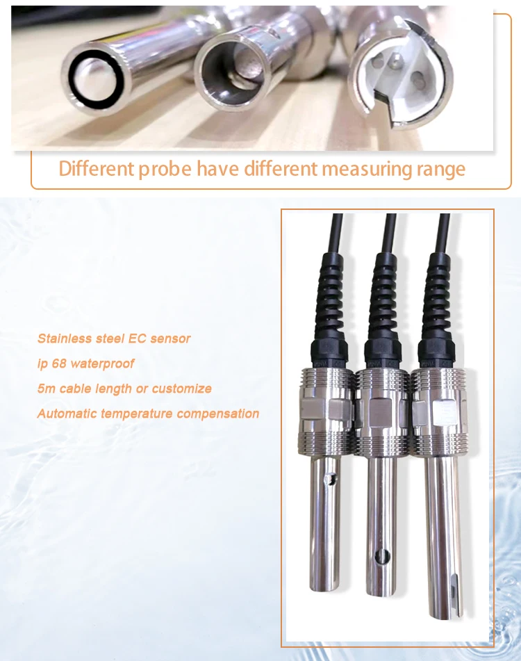 Inline Conductivity Meter Water Conductivity Controller Rs485 Salinity Ec Sensor Tds Probe Buy