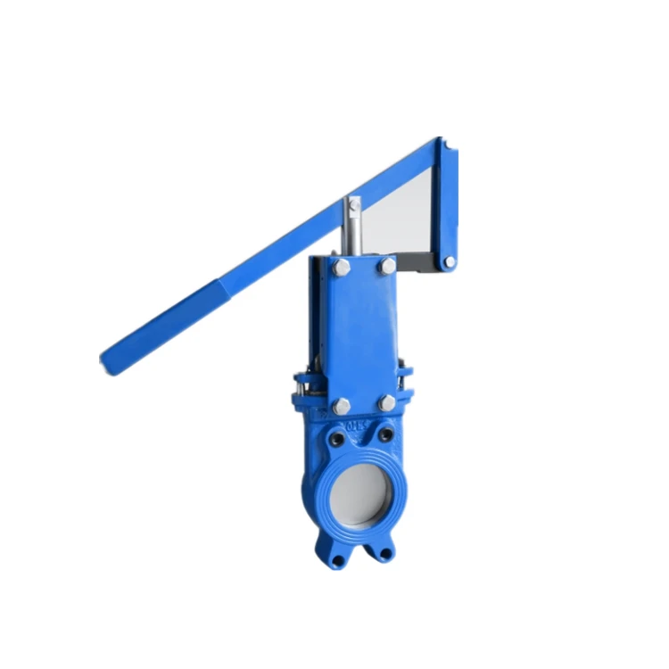 Factory Direct Cast Iron Knife Gate Valve Lever Pneumatic Paper Pulp Gate Valve in China
