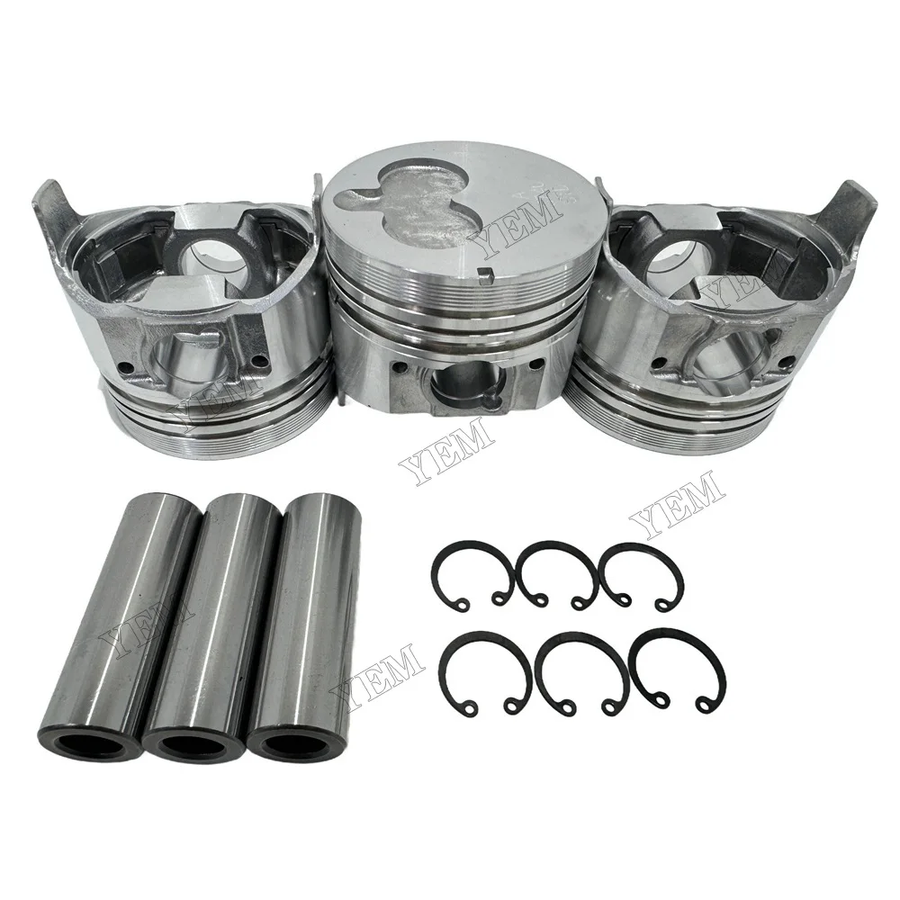 For Isuzu 3LB1 Piston Kit W/ Ring Repair Part Engine Repair Kit 6