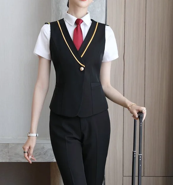Professional suit work clothes custom airline railway high speed train crew uniform pilot aviation f