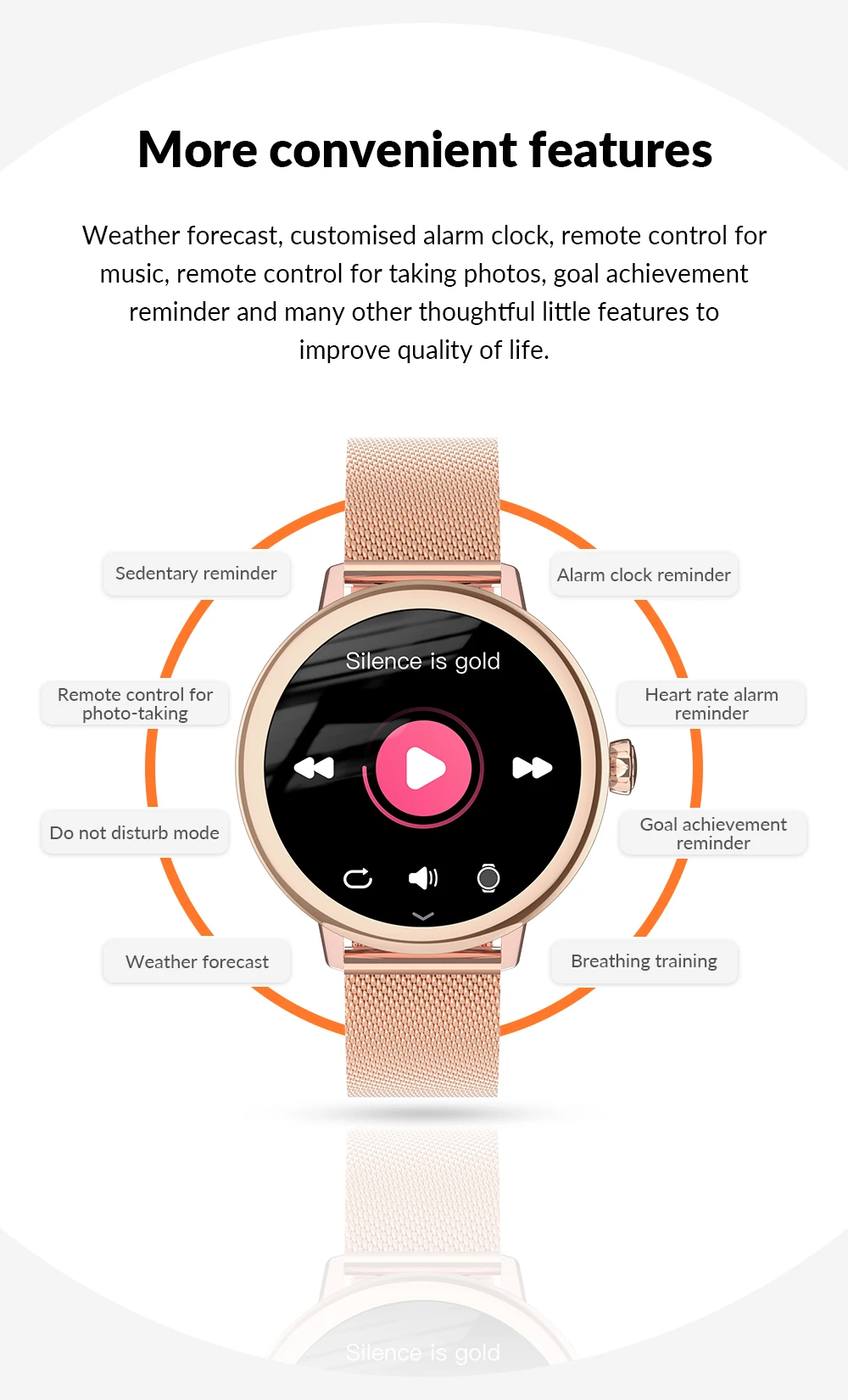  LC601A Fashion Lady Smart Watch 2026 with 1.19inch AMOLED Screen IP68 Heart Rate Monitoring BT Call SmartWatch for Women