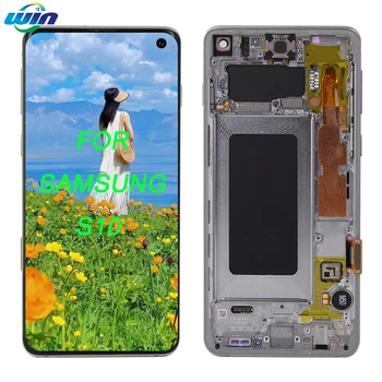 NEW TFT LCD For SAMSUNG Galaxy S10 G973F/DS G973/U SM-G973 Display Touch Screen Digitizer Replacement Service Pack With Frame