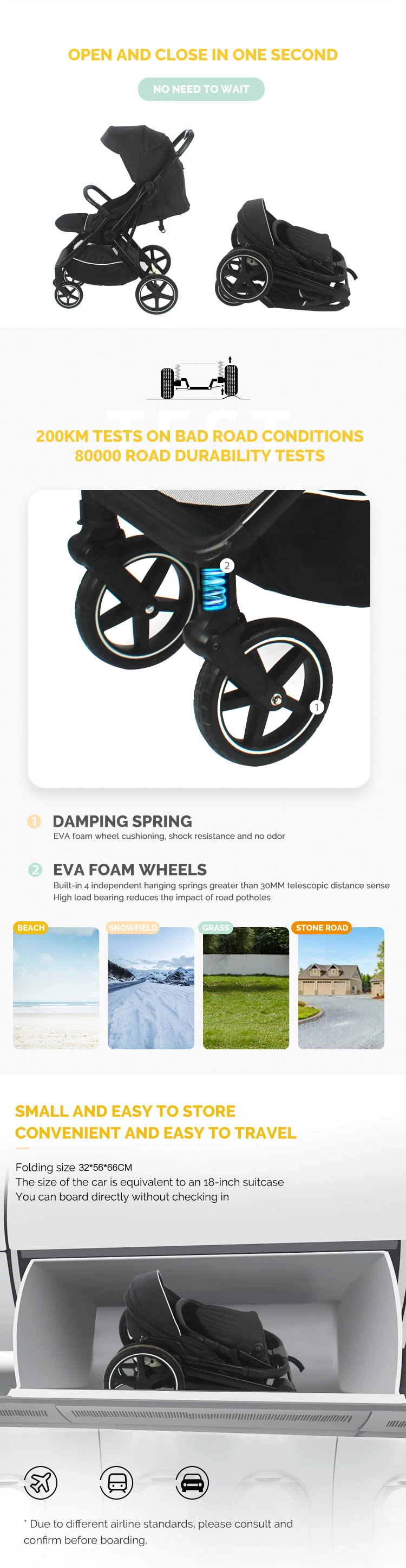 Fashionable lightweight cochesito de bebe baby stroller walker on sale