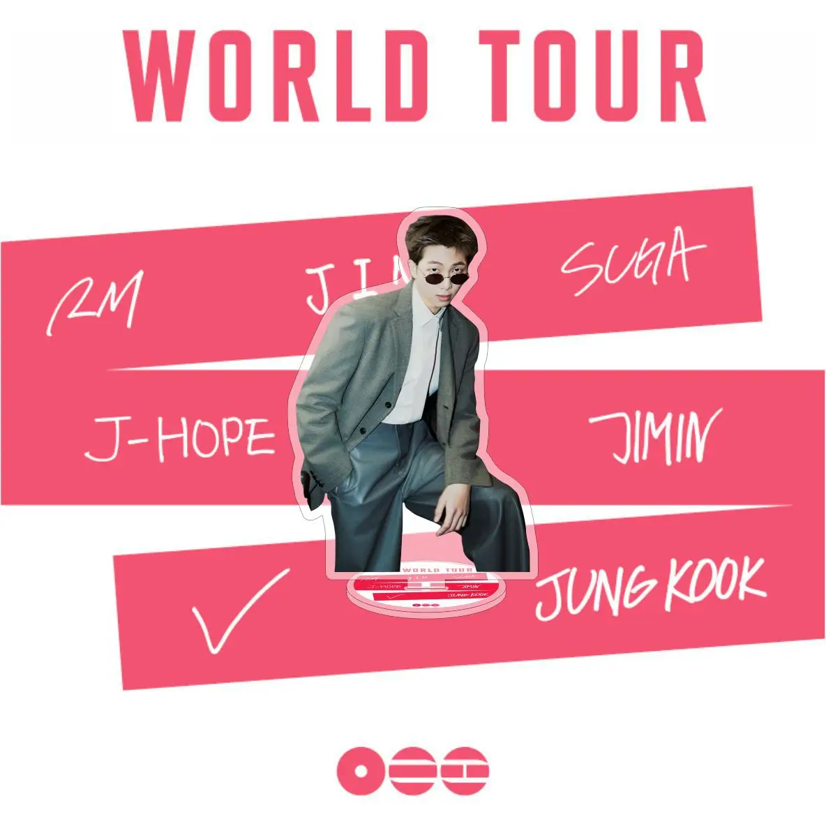 10CM KPOP JUNGKOOK JIN JIMIN WORLD TOUR Acrylic Stand Figure J