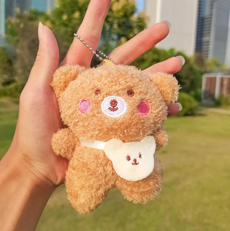 Kawaii Bear Plush Keychain - Perfect Student Bag Accessory