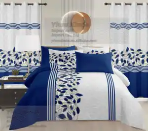 Good Quality 8 Pieces Bedding Set With Curtains 8pcs Bed Sheet Set King Queen Size for All Season