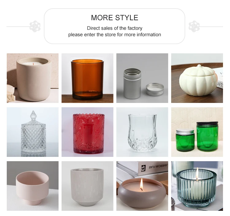 Empty Embossed Surface Textured Vintage Home Decor Ceramic Candle Jar