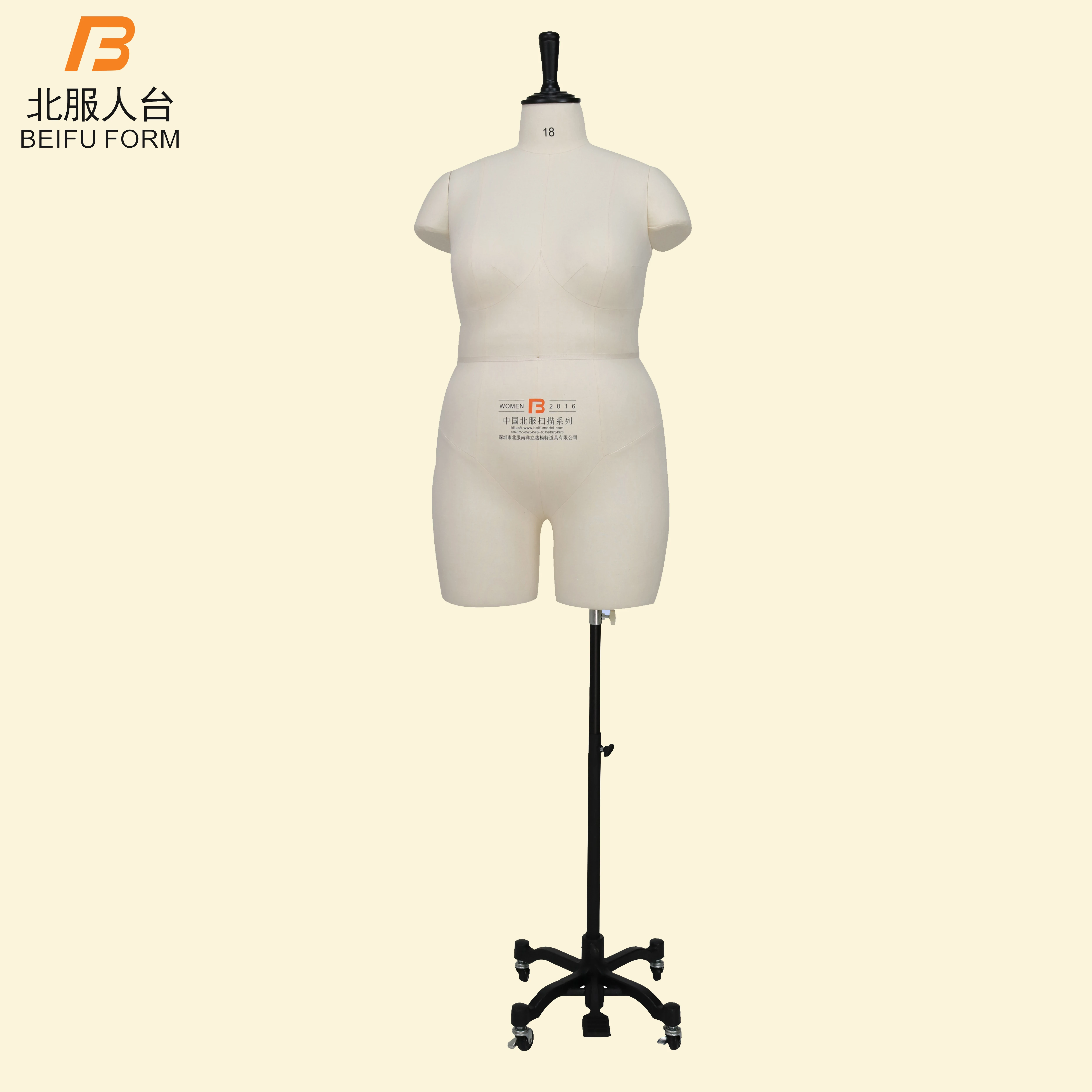 Beifu Form Dummy Big Lady Dress Form For Tailors Draping With Collapsible Shoulders Buy Realistic Female Half Body Mannequin For Big Lady Realistic Female Half Body Dressform For Big Lady Realistic Female Half