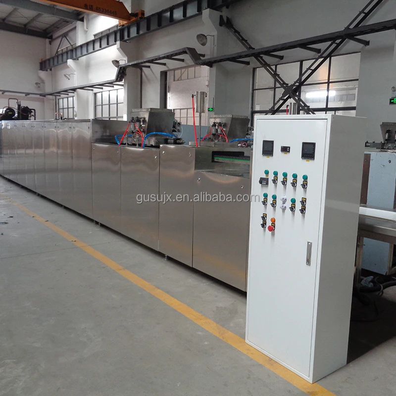GUSU Automatic Chocolate Production Line Chocolate Making Machine for Filled Chocolate Nuts Chocolate