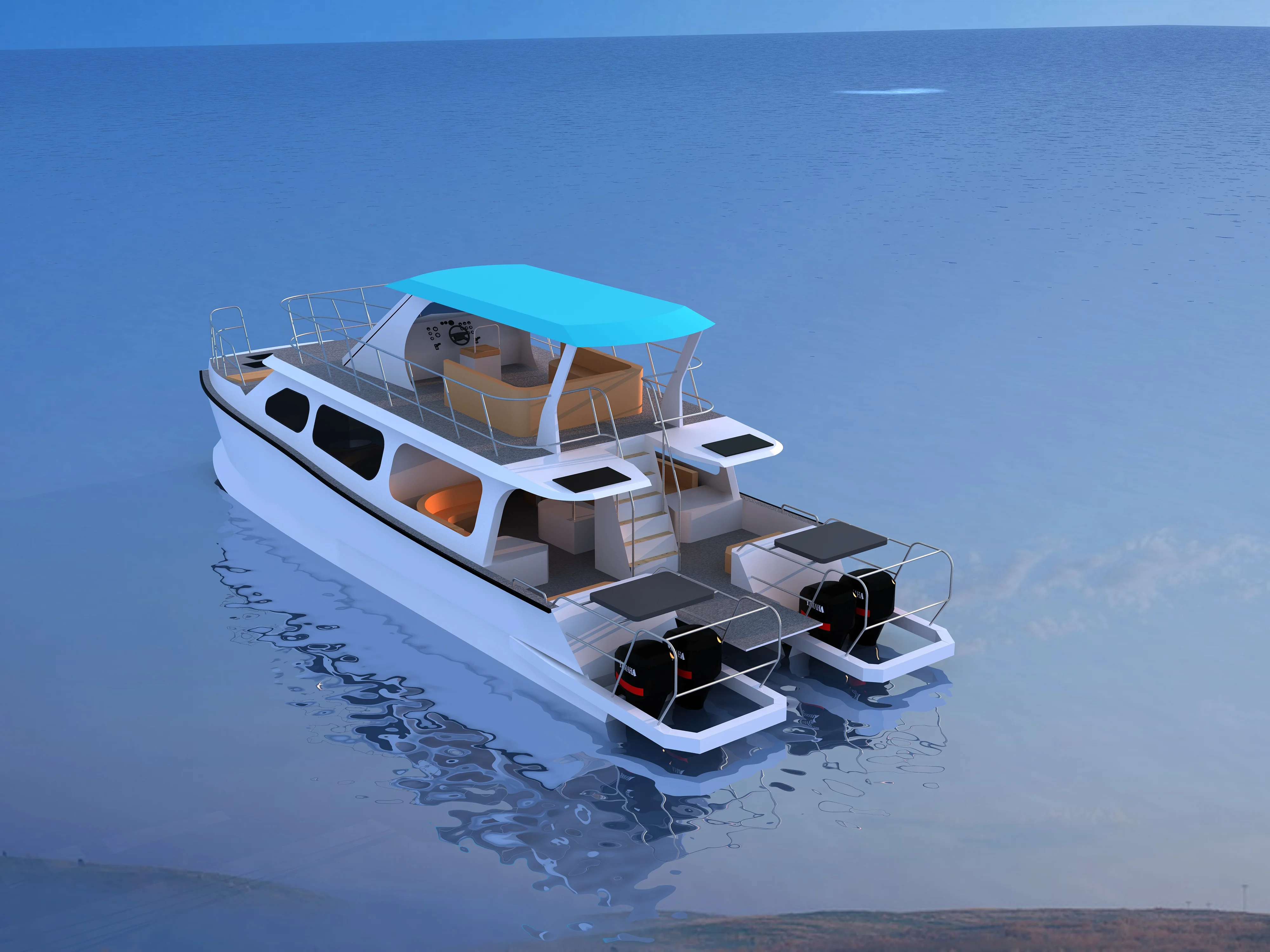 15m Luxury Aluminum Boat Fishing Boat Commercial Passenger Transport