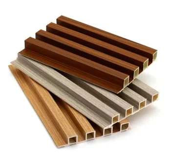 Natural Environmental protection Decorative Wooden Wpc Wall Panel Fluted Design Fluted for Wall