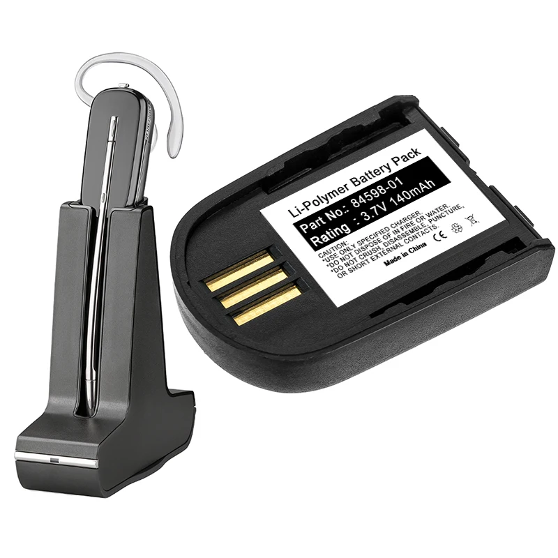 3.7V 140mAh Li-Polymer Wireless Headset battery for WH500A 84598-01 82742-01 204755-01