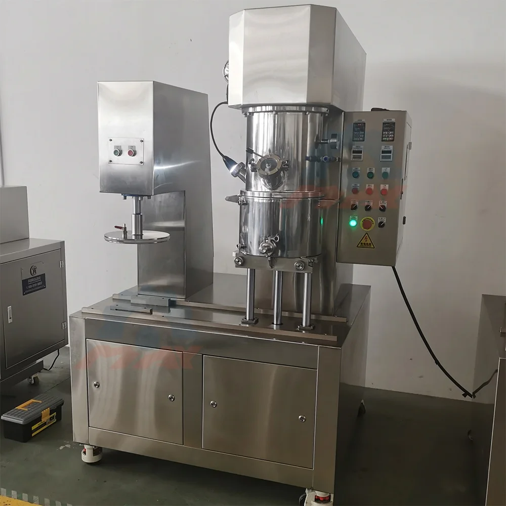 2L 5L 10L Mixer and Presser Adhesive Sealant Mixer Vertical Vacuum Lab Scale Double Planetary Mixer