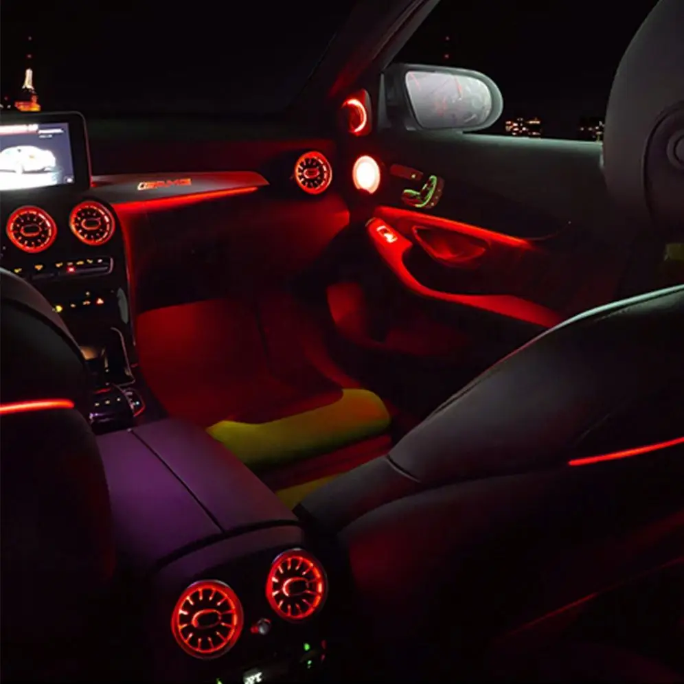 C-Class W205 Ambient Light Air Vent - 3/12/64 Colors LED for