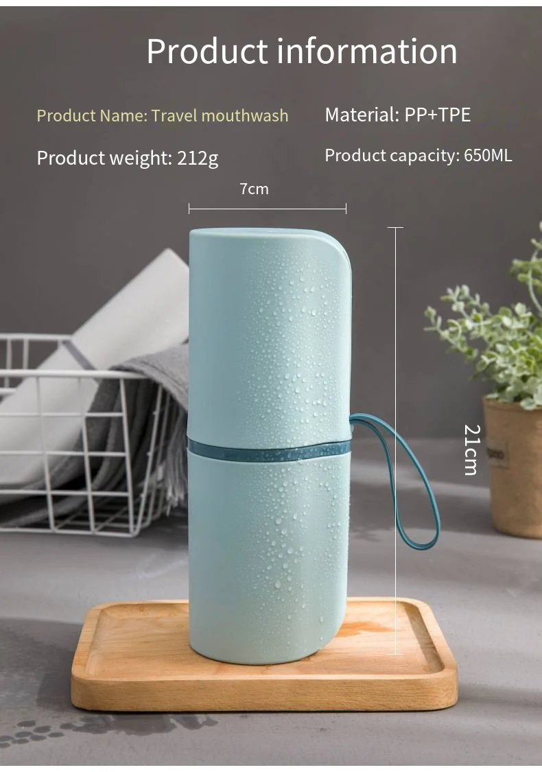 Nordic style portable toiletry cup Travel toothbrush storage case mouthwash cup Outdoor business home toiletry set manufacture