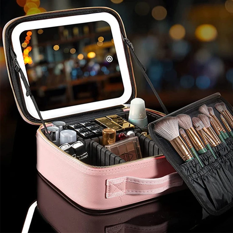 Custom Vanity Cosmetics Case Makeup Bag Travel Organizer Make Up Makeup