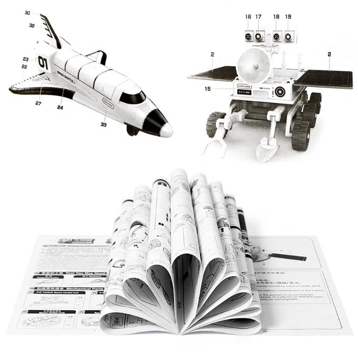 Низкий минимальный объем заказа mini 3 в 1 DIY образования стволовых науки в собранном виде солнечной энергии наборы космический корабль станция робот для малыша