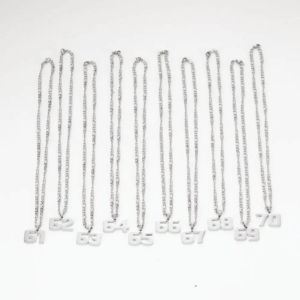 Rehoboth Stainless Steel Football Jersey Number 36 Pendant Necklace - 24" Adjustable Chain, Gift Box - View #11