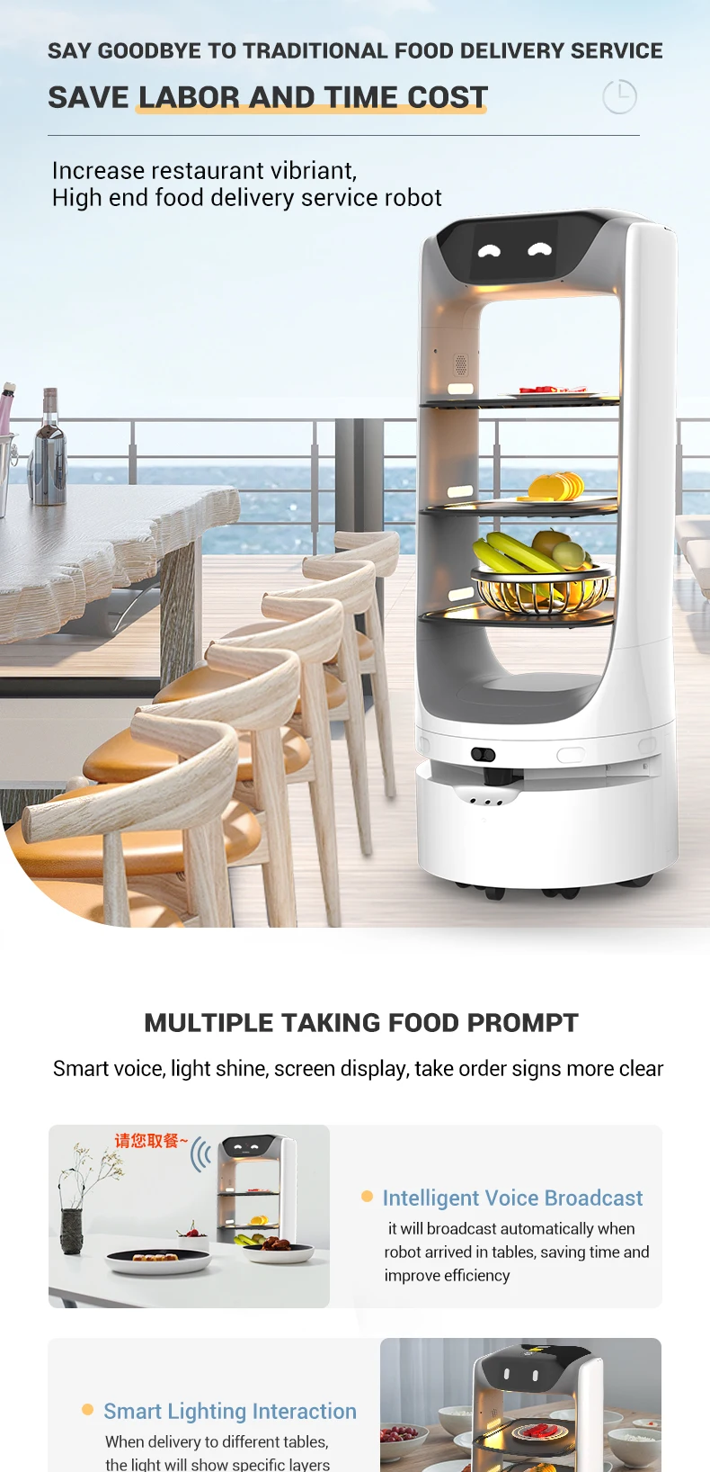 Reeman New Food Robotic Equipment Intelligent Recharge Food Delivery Scooter Ai Package Delivery