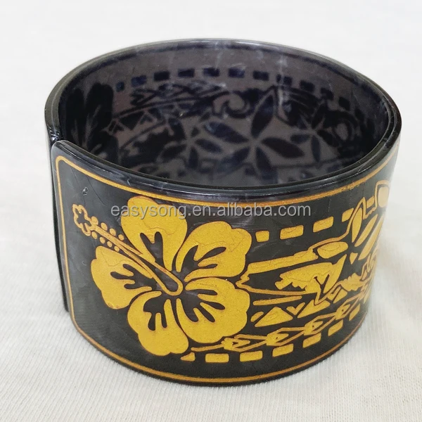 New Turtle Tribal Carved Cuff Bracelets Bangles With Samoa Hawaii