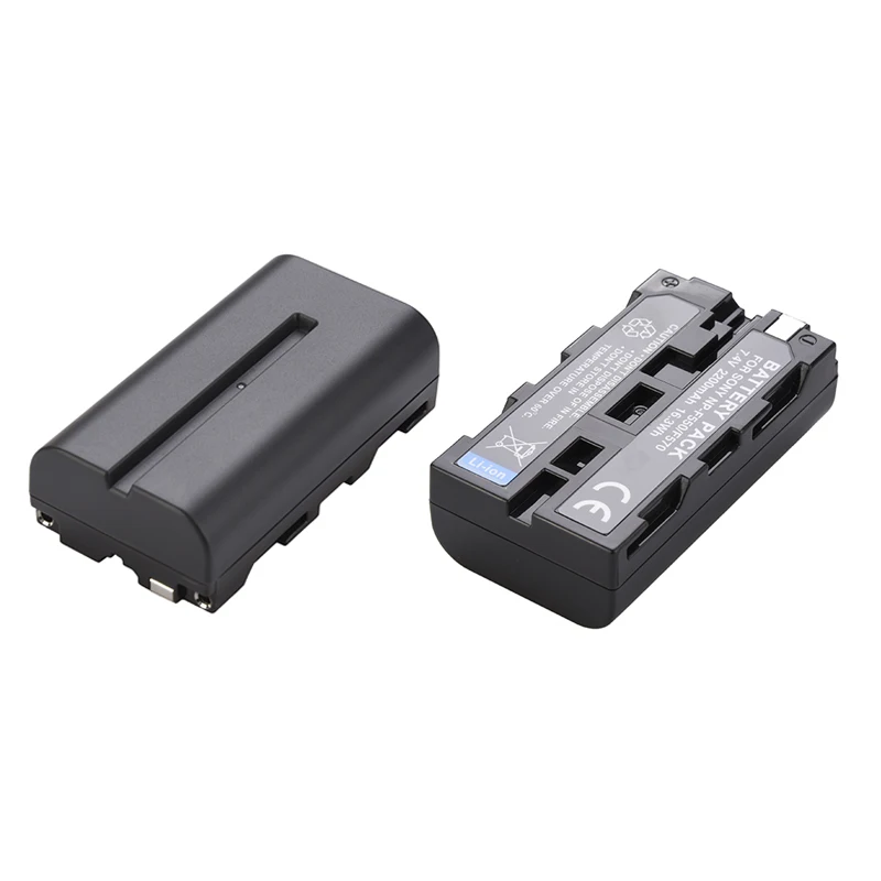 NP-F550 Batterie 2 Pack 2200mAh Batterie de Remplacement pour Sony F970
