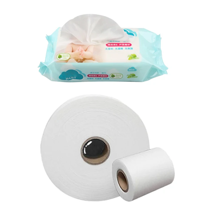 Flushable 70% Wood Pulp 30%viscose 50g Wet-laid Spunlace Non Woven Fabric for Wet Wipes