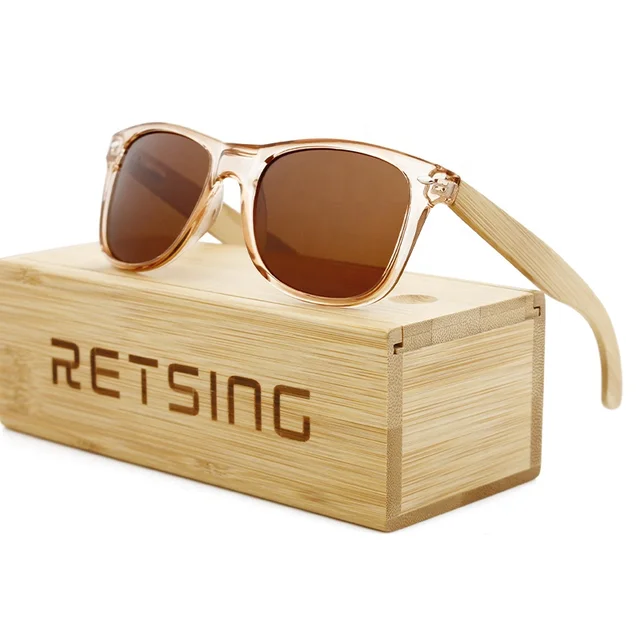 Fashion Design Brand Own Logo OEM Wooden Custom Sunglasses Men Engraved Bamboo Sunglasses