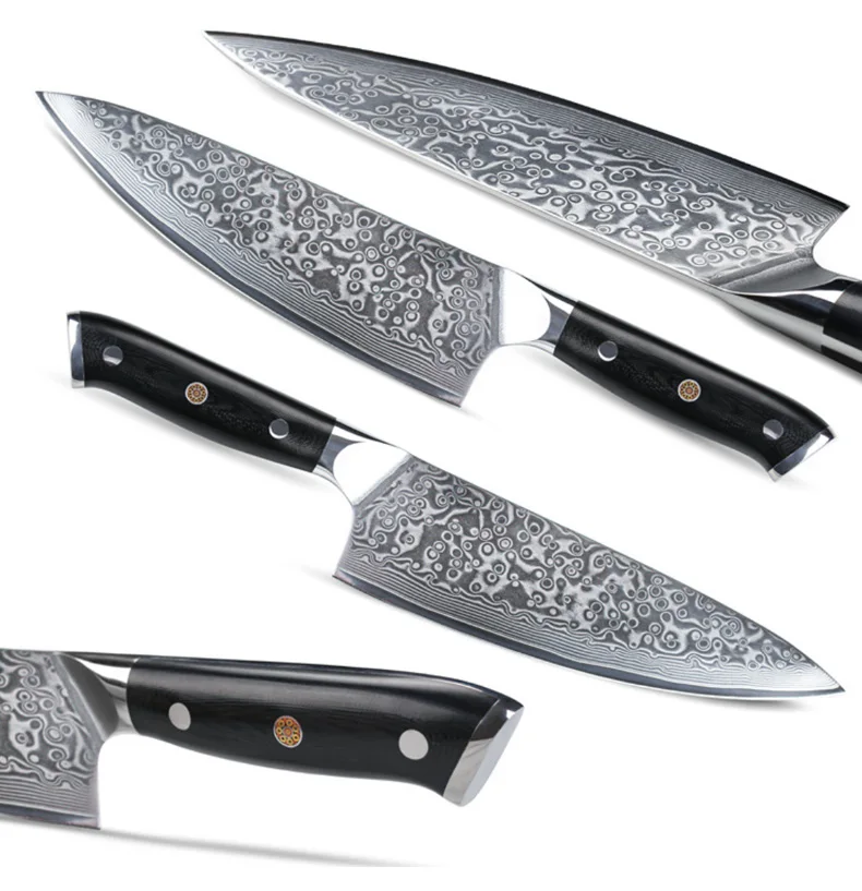 Ready TO SHIP Professional Japanese Damascus Steel Hand made 7 PCS Kitchen Gyuto Chef Knife Set