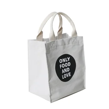 Large Capacity Thick Reusable Reinforced Handle Gift Cloth Custom Logo Canvas Shopping Tote Bag With Strong Handle Diy