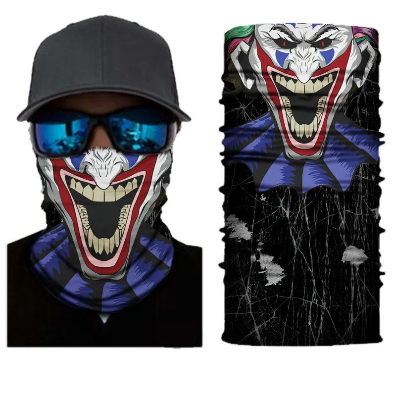Joker face bandana face cover for outdoor activities