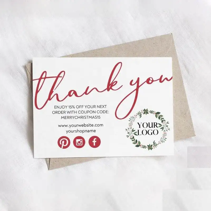 Экологичная двухсторонняя печать на заказ визитная карточка для вашей