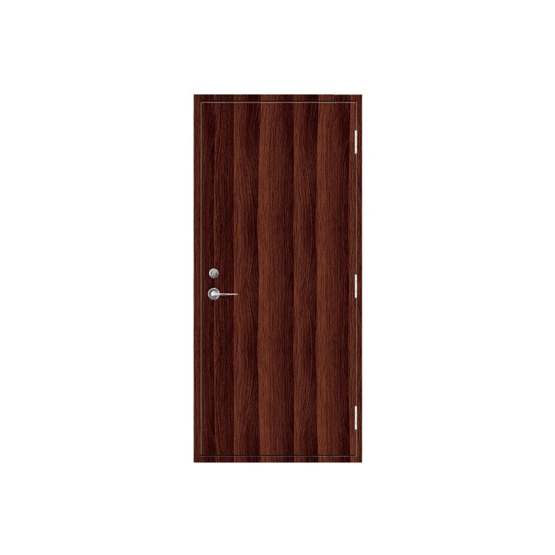 Modern 1-2 Hour Fireproof Interior Door with Steel Frame Security Swing WPC PVC Glass Solid Wood Door Finished Surface factory