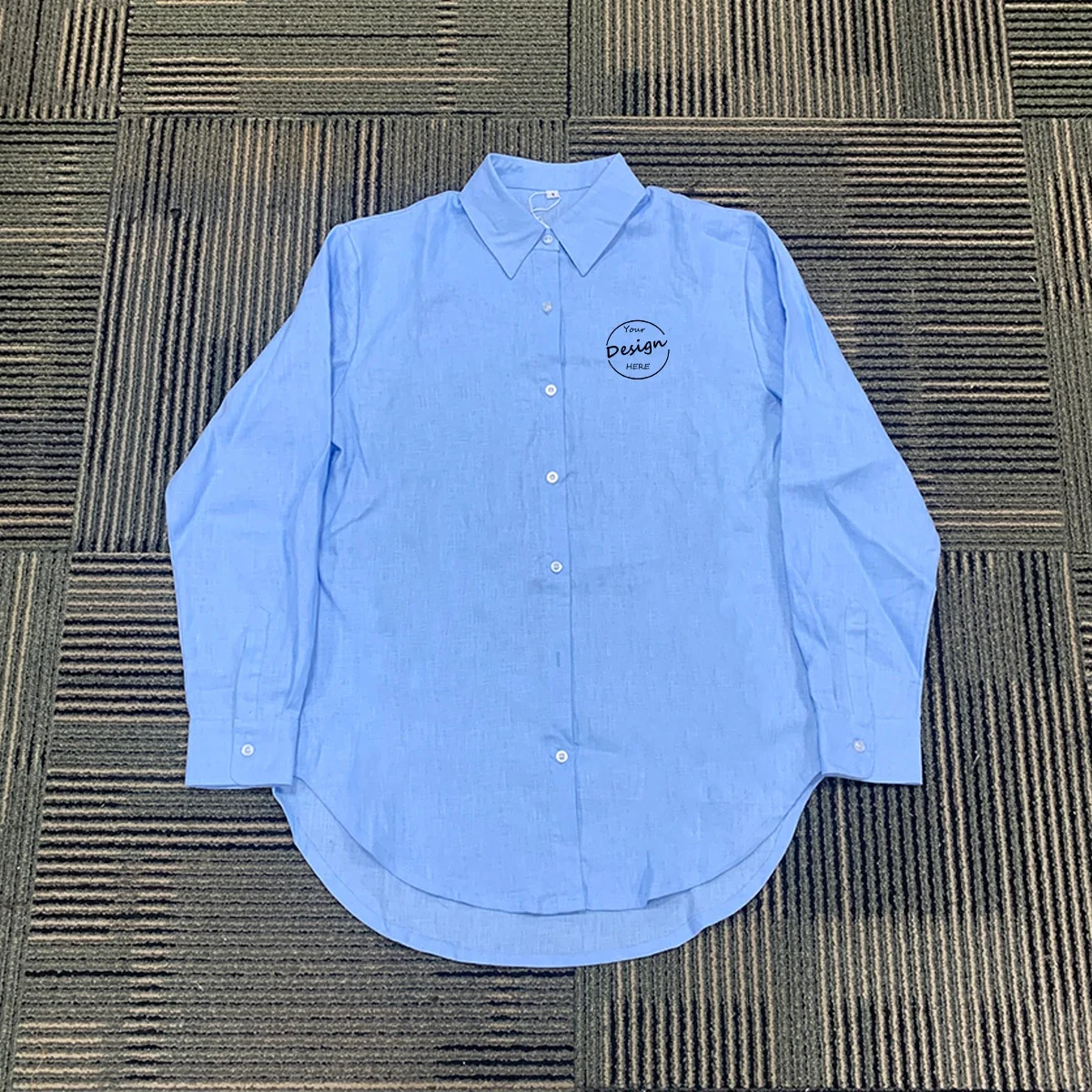 JL116T Hot Selling Men’s Cotton Hemp Shirts Embroidery Men’s Plus Size Button up Shirts Long Sleeve