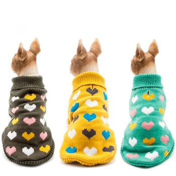 wholesale multi-colors warm soft winter sweater pet dog clothes Puppy Pet Clothing Winter Small Dog Clothes