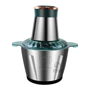 2L 3L  Meat Grinder Electric Stainless Steel  Fufu Pounding Machine Food Processor Chopping and Grinding Machine