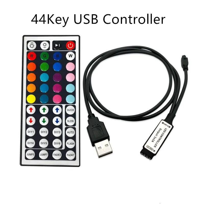 DC 5V USB RGB Controller IR Wireless Remoter RF Remoter Control for 5 V Volt LED Strip Light
