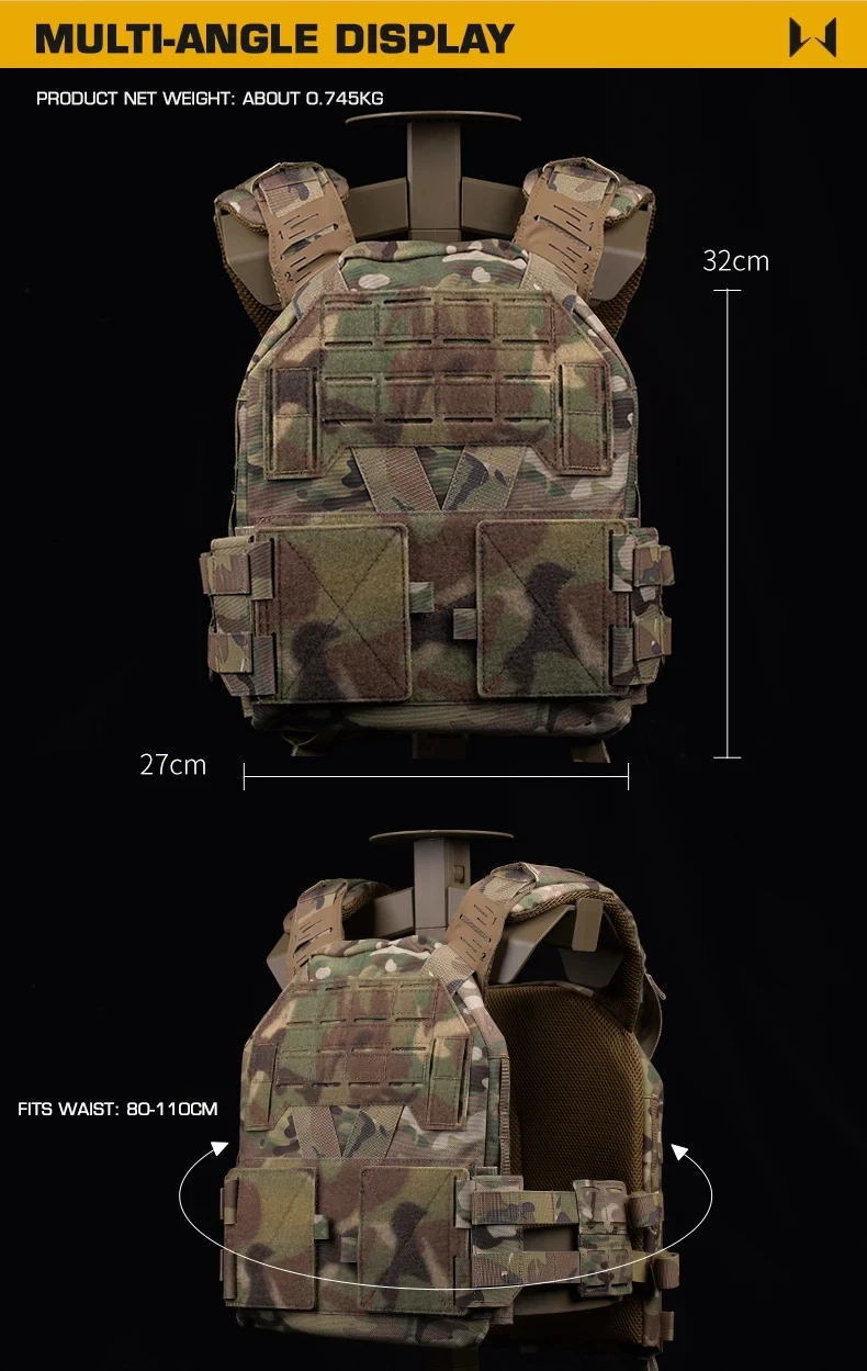 Quick Release Kz Plate Carrier Breathable Cs Sport Vest Fit For 10x12 ...